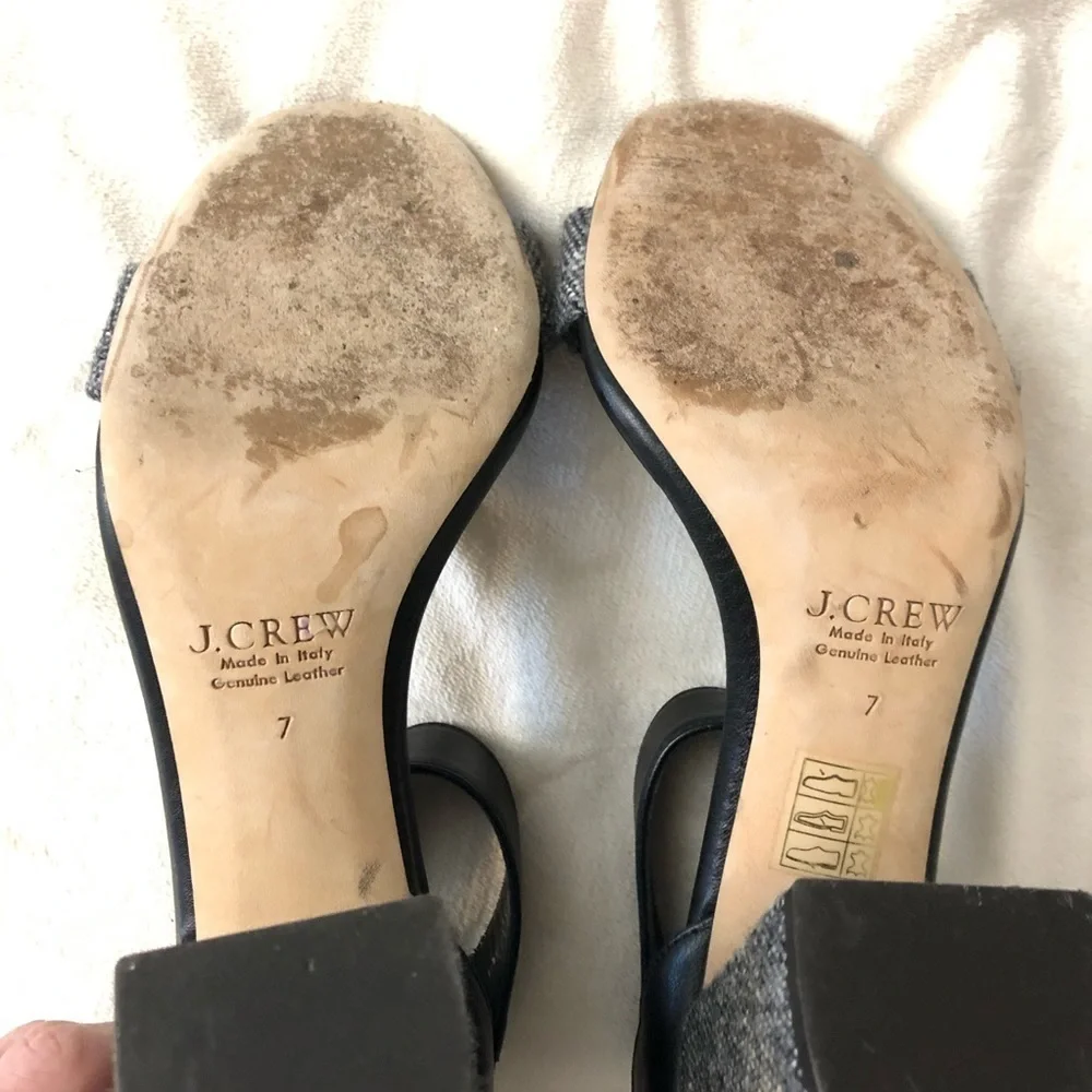 J. Crew Collection Jeweled Tweed Block Heels